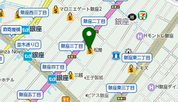 松屋PREMIUM 銀座店 テイクアウト専門(イートインスペースなし)の地図画像