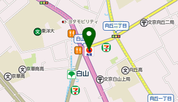 松のや 白山店(松屋併設)の地図画像