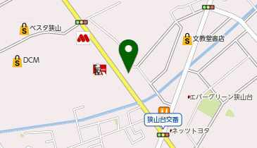 松のや 狭山台店(松屋併設) ※9月30日10時オープンの地図画像