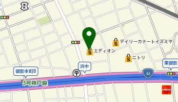 エディオン 御影店の地図画像
