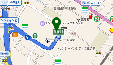 サンキューマート池袋サンシャインシティアルタ店の地図画像