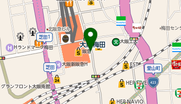 サンキューマートホワイティうめだ店の地図画像