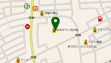 サーティワンアイスクリーム ゆめタウン光の森店の地図画像