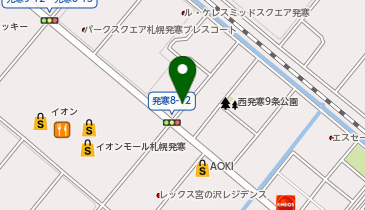 サーティワンアイスクリーム イオンモール札幌発寒店の地図画像