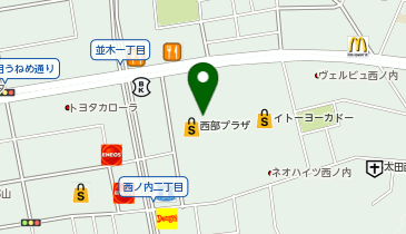 サーティワンアイスクリーム 西部プラザ店の地図画像