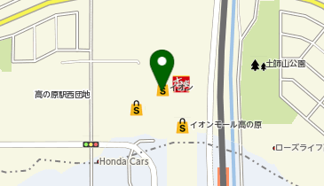 サーティワンアイスクリーム イオンモール高の原店の地図画像