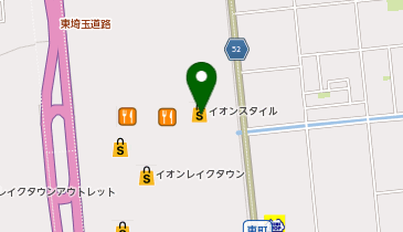 サーティワンアイスクリーム イオンスタイル レイクタウン店の地図画像