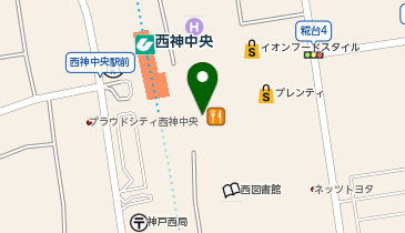 サーティワンアイスクリーム 西神中央プレンティ店の地図画像