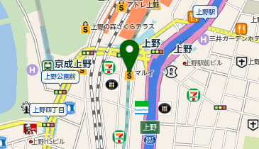 サーティワンアイスクリーム 上野マルイ店の地図画像