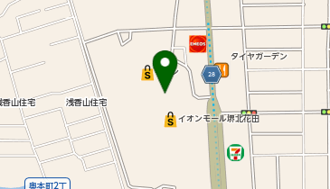 サーティワンアイスクリーム イオンモール堺北花田店の地図画像