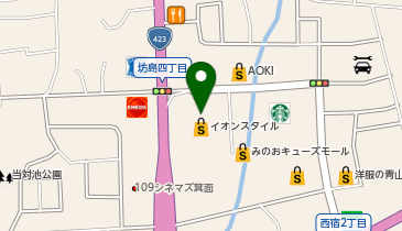 サーティワンアイスクリーム みのおキューズモール店の地図画像