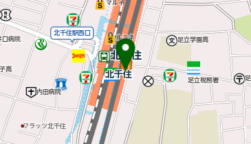 吉野家 エキア北千住店の地図画像