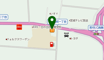 吉野家 45号線仙台日の出町店の地図画像