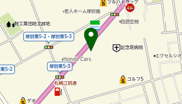 吉野家 12号線厚別東店の地図画像