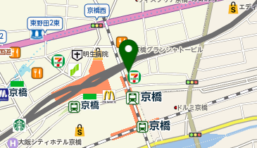 吉野家 JR京橋駅ホーム店の地図画像