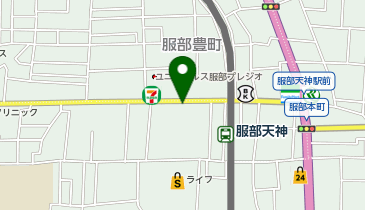 吉野家 服部天神店(テイクアウト・デリバリー専門店)の地図画像