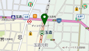 吉野家 JR玉造駅店の地図画像