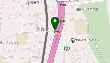 吉野家 平和島店の地図画像