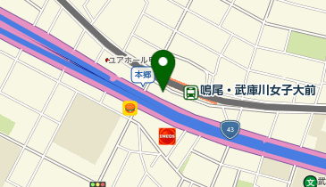 吉野家 43号線西宮鳴尾店の地図画像