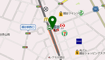 吉野家 エキア越谷店の地図画像