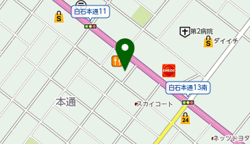 吉野家 白石本通店の地図画像