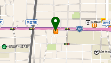 吉野家 長居公園通り矢田店の地図画像