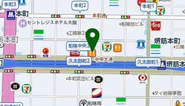 吉野家 船場中央店の地図画像