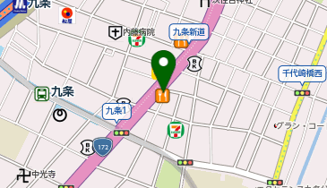 吉野家 九条店の地図画像