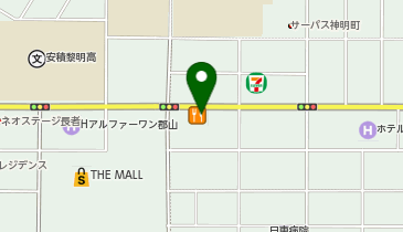 吉野家 郡山さくら通り店の地図画像