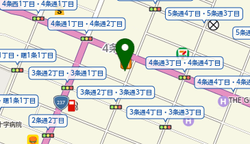 吉野家 旭川4条通店の地図画像