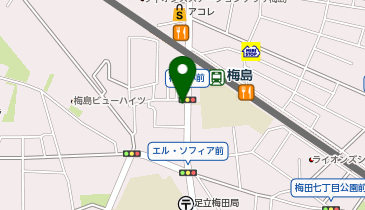 吉野家 梅島駅前店の地図画像