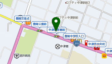 吉野家 213号線中津店の地図画像