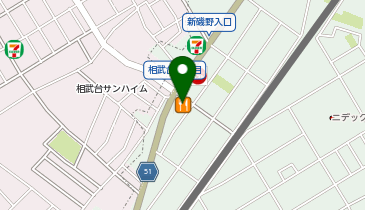 吉野家 行幸道路相武台店の地図画像