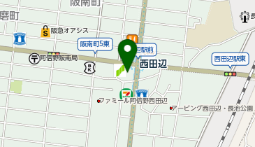 吉野家 西田辺店の地図画像