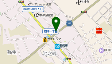 吉野家 根津店の地図画像