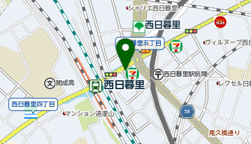 吉野家 西日暮里店の地図画像