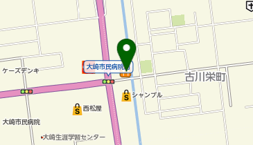 吉野家 4号線古川栄町店の地図画像