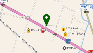 吉野家 176号線三田店の地図画像