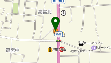 吉野家 19号線松本高宮店の地図画像