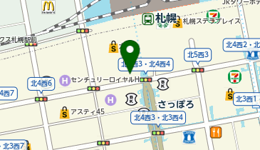 吉野家 札幌駅APIA店の地図画像