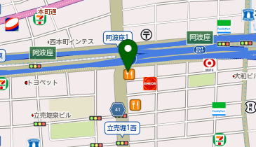 吉野家 阿波座店の地図画像