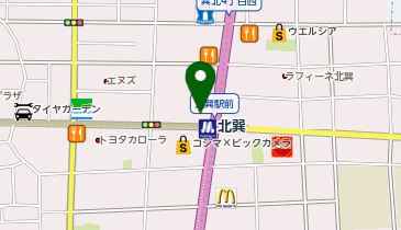 吉野家 北巽店の地図画像