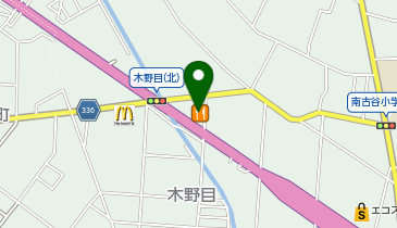 吉野家 254号線川越木野目店の地図画像