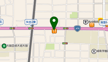 吉野家 長居公園通り矢田店の地図画像