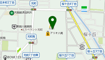 京都北白川ラーメン魁力屋 アリオ八尾店の地図画像