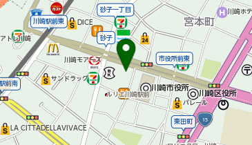 ティップネス川崎の地図画像