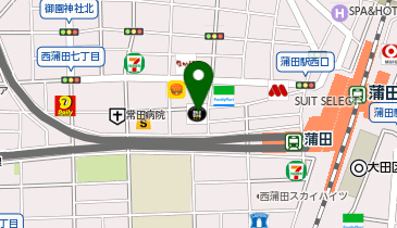 ドトールコーヒーショップ サンライズ蒲田店の地図画像