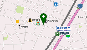 ドトールコーヒーショップ 梅屋敷店の地図画像