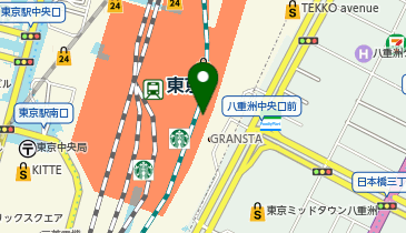 ドトールコーヒーショップ 東京駅八重洲中央口店の地図画像