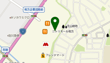 はなまるうどん ニトリモール枚方店の地図画像
